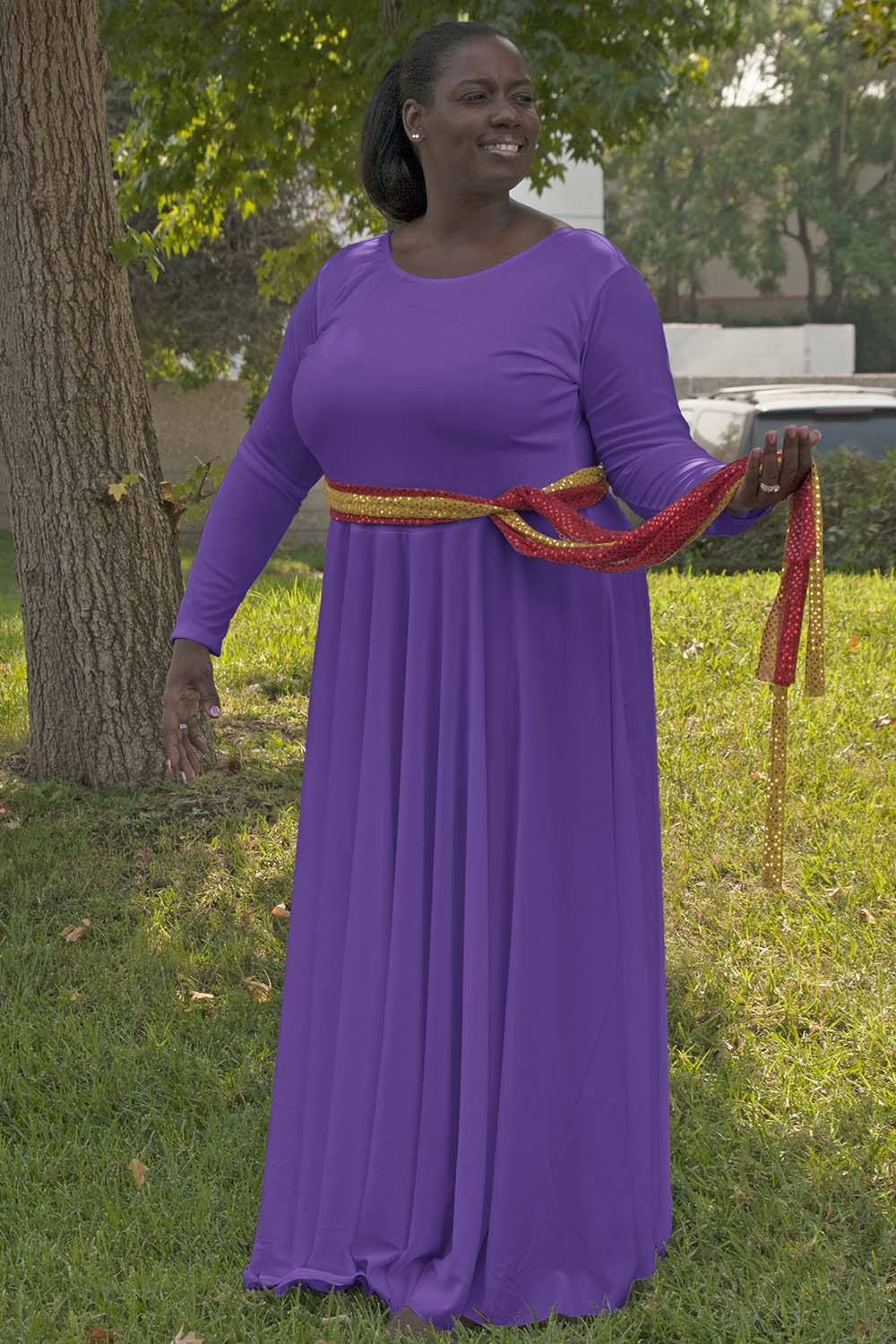 plus size purple dress